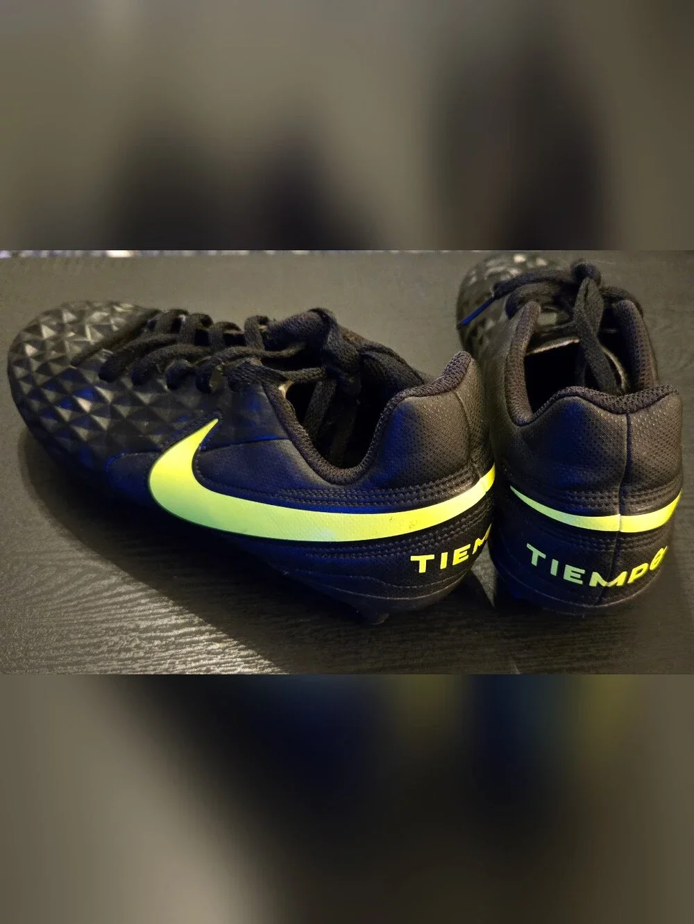 Boys Black And Neon Nike Soccer Cleats